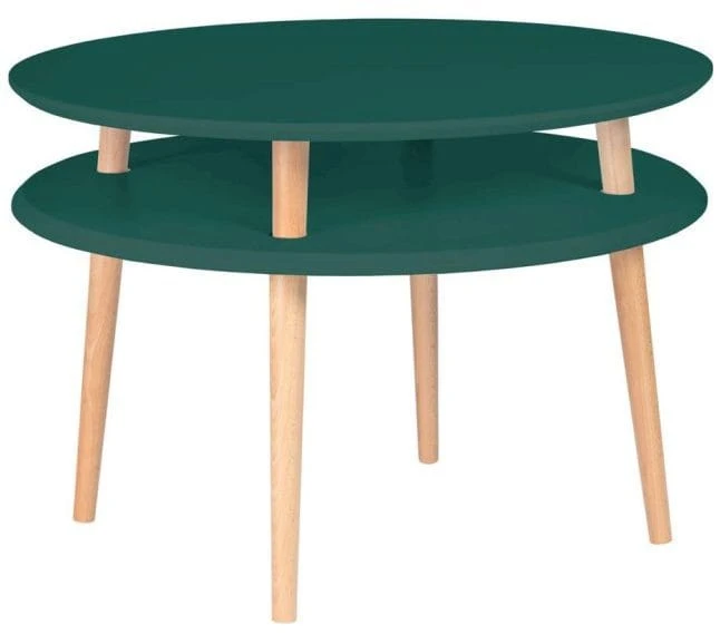 Stolik Kawowy UFO śr.70cm wys.45cm Zielony Butelkowy