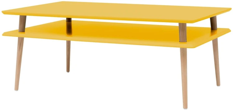 Stolik Ława Kawowa KORO HIGH 110x70cm Ciemna Cytryna