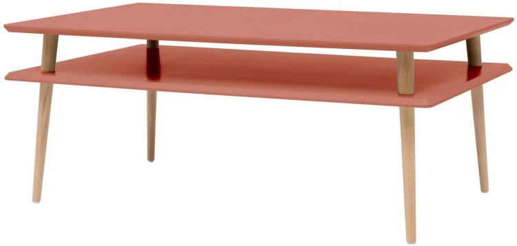 Stolik Ława Kawowa KORO HIGH 110x70cm Ciemny Koralowy