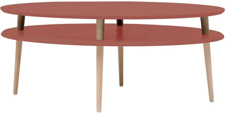 Stolik Kawowy OVO HIGH 110x70cm Ciemny Koralowy
