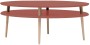 Stolik Kawowy OVO HIGH 110x70cm Ciemny Koralowy