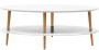 Stolik kawowy owalny OVO Low 110x70cm Bialy
