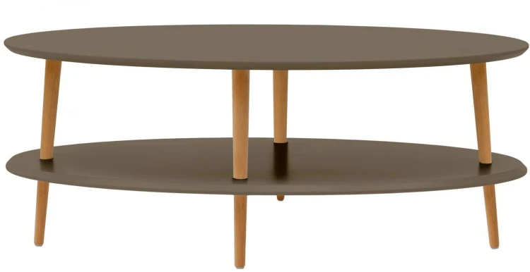 Stolik kawowy owalny OVO Low 110x70cm Bobrza Glina