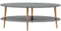Stolik kawowy owalny OVO Low 110x70cm Ciemnoszary
