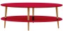 Stolik kawowy owalny OVO Low 110x70cm Czerwony