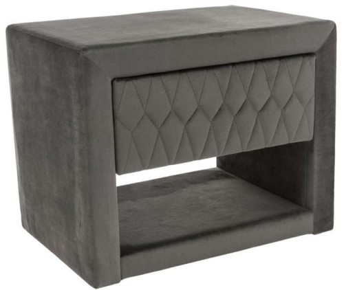 Szafka nocna tapicerowana Azurro Velvet Bluvel 14 szary
