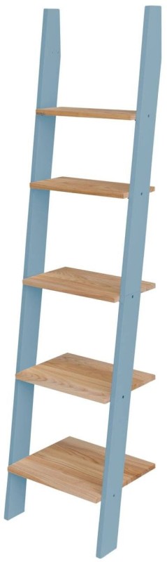Regal Drabinka ASHME 45x35x180cm Jesionowe Półki Delikatny Niebieski