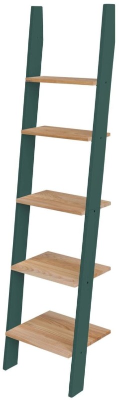 Regal Drabinka ASHME 45x35x180cm Jesionowe Półki Zielony Butelkowy