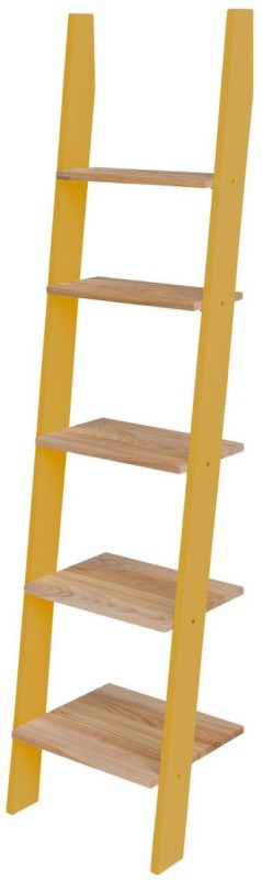 Regal Drabinka ASHME 45x35x180cm Jesionowe Półki Żółty Ciemna Cytryna