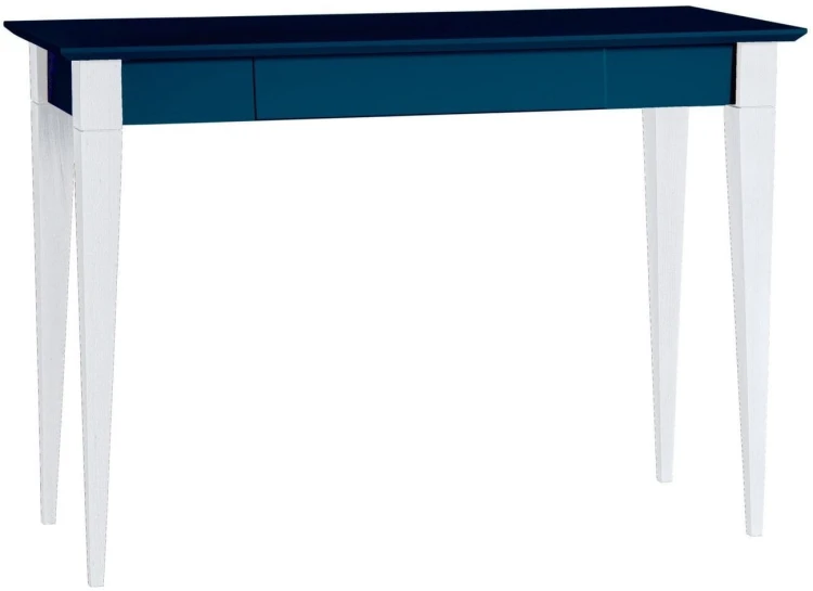 Biurko MIMO 105x40cm Petrol Blue Białe Nogi