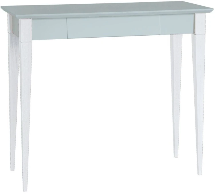 Biurko MIMO 85x40cm Jasnoszare Nogi Białe