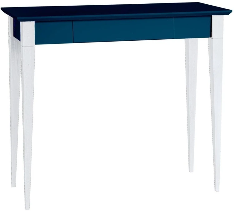 Biurko MIMO 85x40cm Petrol Blue Nogi Białe