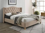 Łóżko tapicerowane Aspen Velvet 160x200 Bluvel 28 beżowy