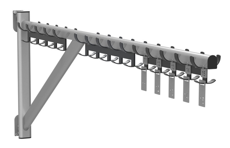 Wieszak szatniowy przyścienny obrotowy długi WSO-30