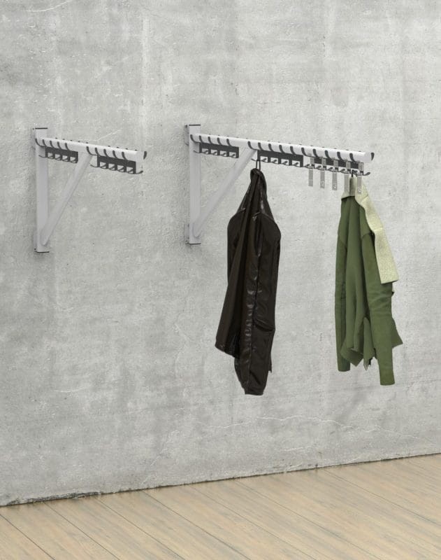 Wieszak szatniowy przyścienny obrotowy długi WSO-30 i WSO-20