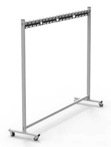 Wieszak szatniowy 40 haczyków podwójnych WSM-40 | 200 cm