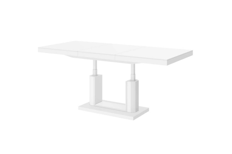 Ławostół podnoszony rozkładany QUADRO LUX - Biały połysk