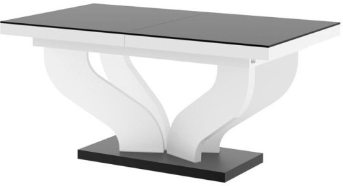 Stół rozkładany VIVA 160-256 Czarno-biały mat