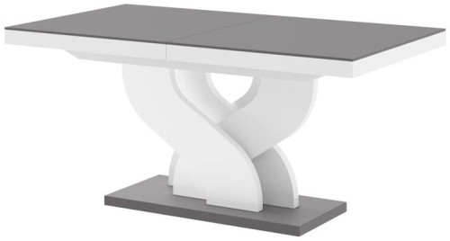 Stół rozkładany BELLA 160-256 Szaro-biały mat