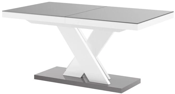 Stół rozkładany XENON LUX 160-256 cm szaro-biały