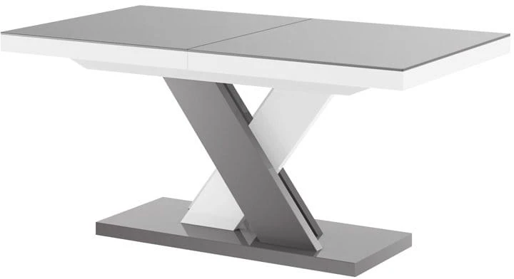 Stół rozkładany XENON LUX 160-256 cm szaro-biały mix mat