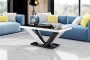 Ława VIVA 2 MINI 120 cm Czarno-biały mix połysk