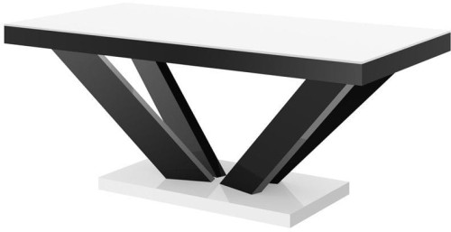 Ława VIVA 2 MINI 120 cm Biało-czarny połysk