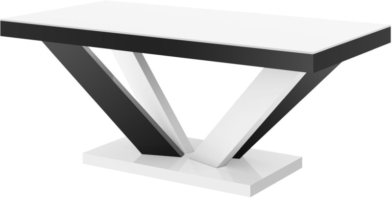 Ława VIVA 2 MINI 120 cm Biało-czarny mix połysk