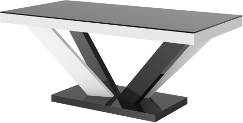 Ława VIVA 2 MINI 120 cm Czarno-biały mix połysk