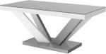 Ława VIVA 2 MINI 120 cm Szaro-biały mix połysk