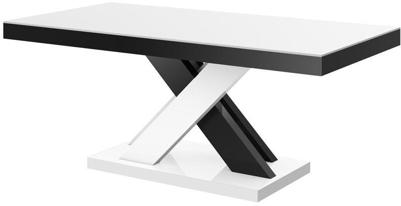 Ława XENON LUX MINI 120 cm Biało-czarny mix połysk