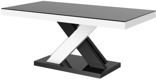 Ława XENON LUX MINI 120 cm Czarno-biały mix połysk