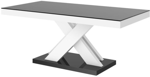 Ława XENON LUX MINI 120 cm Czarno-biały połysk