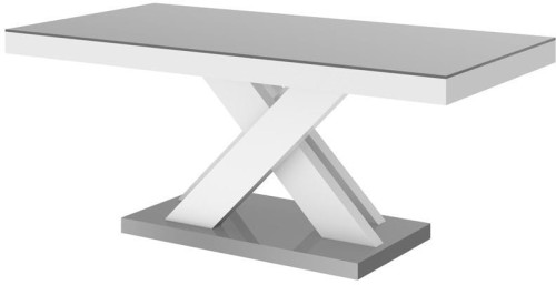 Ława XENON LUX MINI 120 cm Szaro-biały połysk