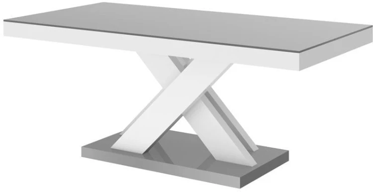 Ława XENON LUX MINI 120 cm Szaro-biały połysk