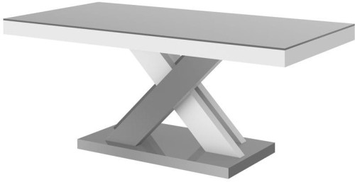 Ława XENON LUX MINI 120 cm Szaro-biały mix połysk