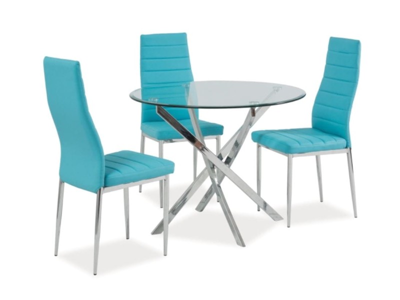 stół Agis transparentny/chrom 90 cm