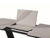 Stół rozkładany Armani Ceramic 160x220 biały/czarny mat efekt marmuru