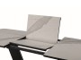 Stół rozkładany Armani Ceramic 160x220 biały/czarny mat efekt marmuru