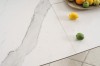 Stół rozkładany Armani Ceramic 160x220 biały/czarny mat efekt marmuru