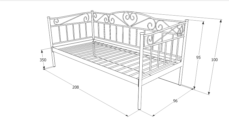 Łóżko Birma biały 90x200