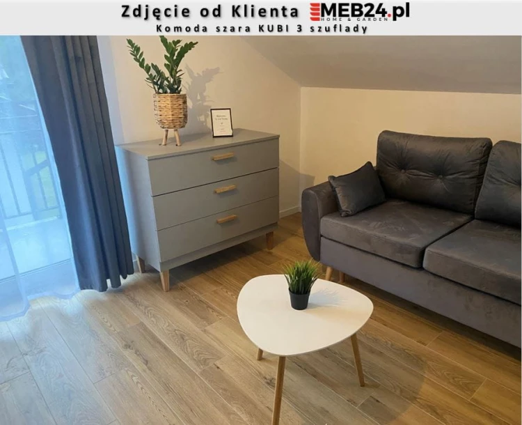 Komoda szara KUBI 3 szuflady - zdjęcia od klienta