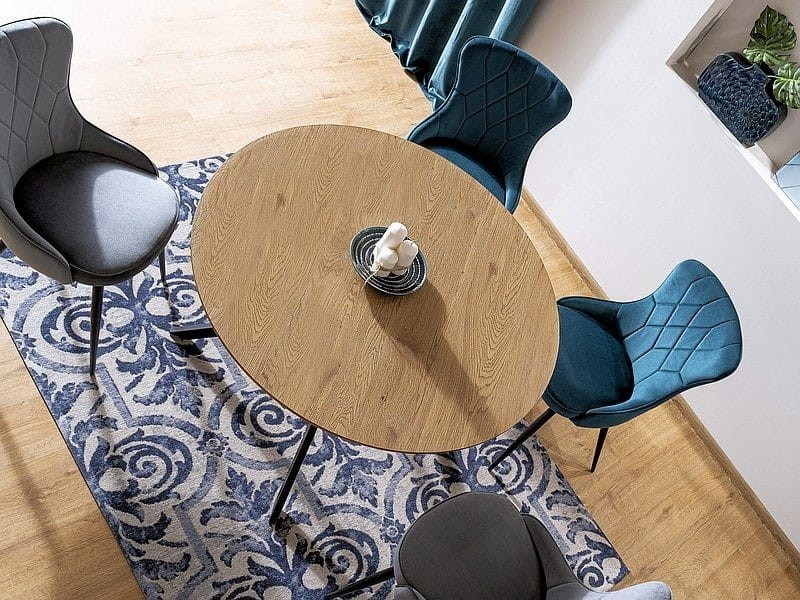 Stół Aster 120 cm dąb/czarny