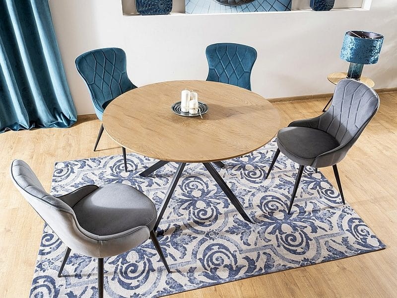 Stół Aster 120 cm dąb/czarny