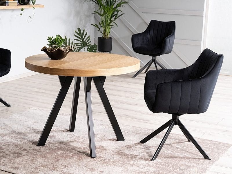 Stół rozkładany Domingo 100-250 cm dąb/czarny