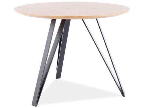 Stół Tetis 100 cm dąb/czarny