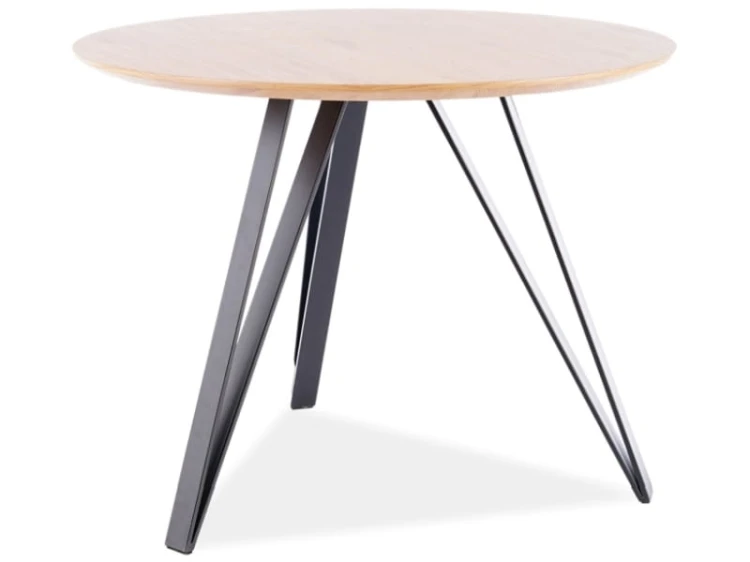 Stół Tetis 100 cm dąb/czarny