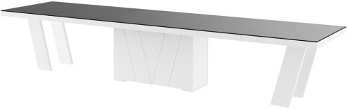 Stół rozkładany GRANDE 160-412 czarno-biały mat