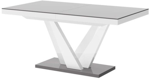 Stół rozkładany VEGAS 160-256 szaro-biały mat