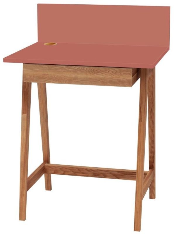 Biurko LUKA z szufladą 65 cm Dąb Ciemny Koralowy